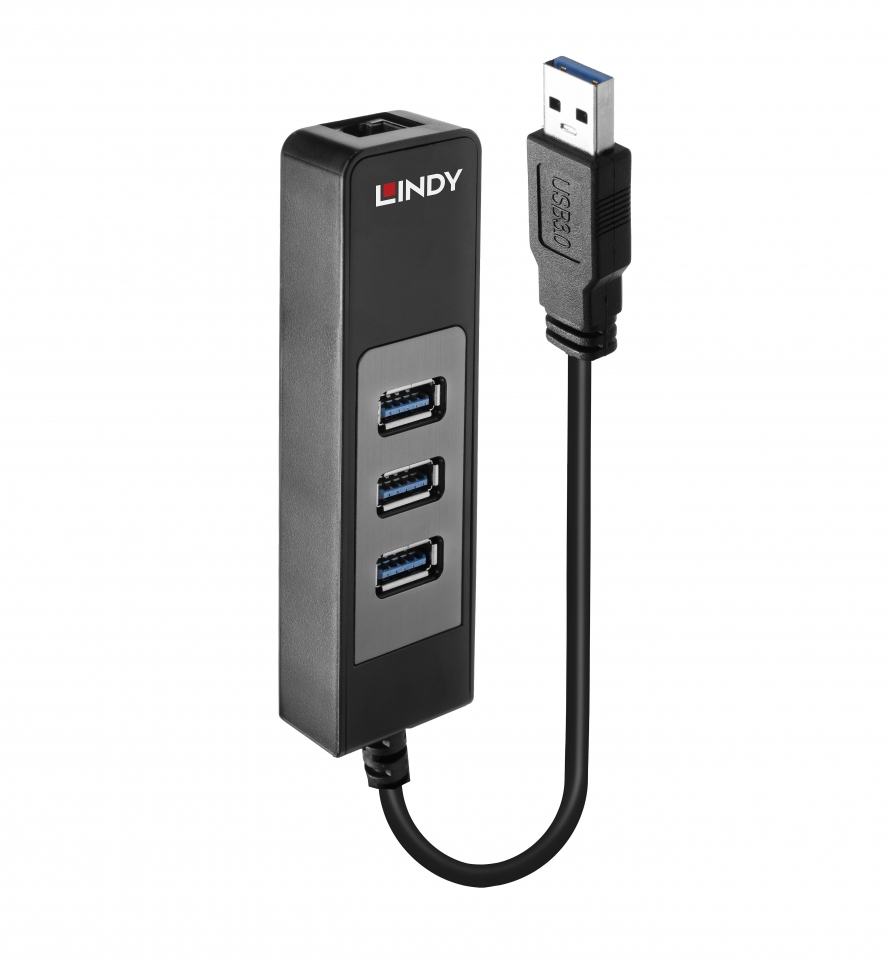 Hub LINDY USB 3.1 type C 3 ports Power Delivery