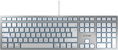 CHERRY TAS KC 6000 SLIM FOR MAC Corded US-Layout weiß/silber