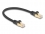 Delock RJ45 Network Cable with braided jacket Cat.6A S/FTP plug to plug 0.25 m black