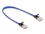 Delock RJ45 flat network cable with braided coating Cat.6A U/FTP 0.3 m blue