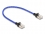 Delock RJ45 Network Cable with braided coating Cat.6A U/FTP Slim 0.3 m blue