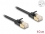 Delock RJ45 Network Cable Cat.6A plug to plug with robust latch and Cat.7 raw flat cable U/FTP 10 m black