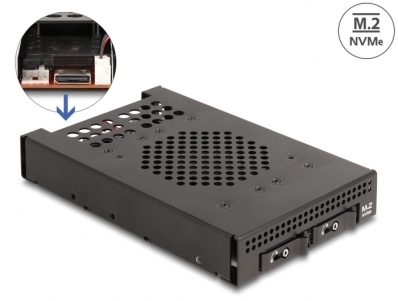 Delock 3.5″ Mobile Rack for 2 x M.2 NVMe SSD with OcuLink SFF-8612 connector