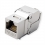 ROLINE Cat.6A (Class EA) Keystone, RJ-45, STP, with shutter, tool-free, silver