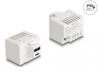Delock Keystone Module with USB Type-A and USB Type-C™ Charging Port PD 20 W white