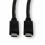 ROLINE GREEN USB 3.2 Gen 2 Cable, PD (Power Delivery) 20V5A, with Emark, C-C, M/M, black, 1 m