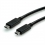 ROLINE USB 3.2 Gen 2 Cable, PD (Power Delivery) 20V5A, with Emark, C-C, M/M, black, 0.5 m