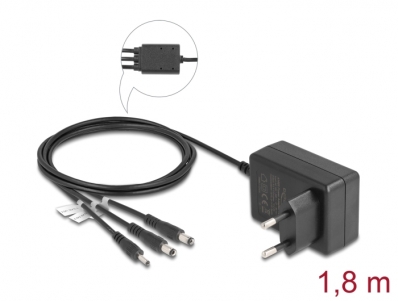 Delock External Power Supply DC 3.5 x 1.35 mm, DC 5.5 x 2.1 mm, DC 5.5 x 2.5 mm 5.0 V / 2.0 A / 10.0 W