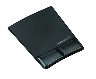 Fellowes Mauspad Health-V Crystal 20,96x25,08cm schwarz