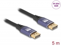 Delock DisplayPort Cable 8K 60 Hz 5 m lila metal