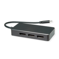 VALUE USB Type C -DP Multistream Adapter, 3x DP, 4K, M/F