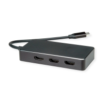 VALUE USB Type C - HDMI Multistream Adapter, 3x HDMI, 4K, M/F
