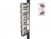 Delock Keystone Holder 12 port tiltable for 10″ and 19″ rack and wall mounting