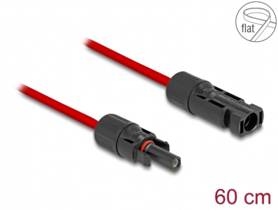 Delock DL4 Solar Flat Cable male to female 60 cm red