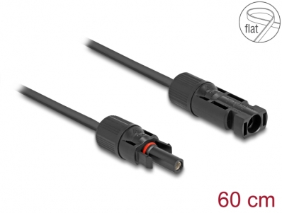 Delock DL4 Solar Flat Cable male to female 60 cm black