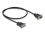 Delock Serial Cable RS-232 D-Sub9 male to female with narrow plug housing 0.5 m