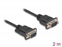 Delock Serial Cable RS-232 D-Sub9 male to male with narrow plug housing 2 m