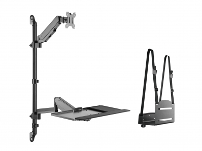 Equip Tischhalterung 17"-32"/ 1TFT 8kg 360°+Nb.halter. sw