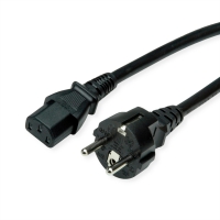 VALUE Power Cable, straight IEC Connector, black, 0.6 m