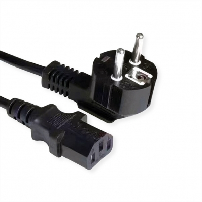 VALUE Power Cable, straight IEC Conncector, black, 3 m