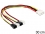 Delock Cable power Molex 4 pin male > 4 x 2 pin fan