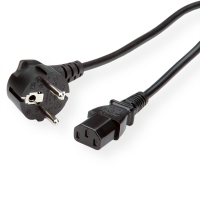ROLINE Power Cable, straight IEC Connector, black, 3 m