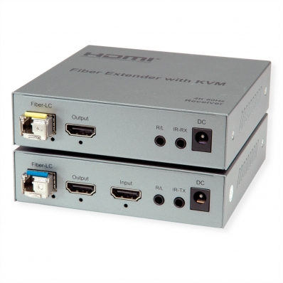 ROLINE KVM Extender over Fiber Optic, HDMI 4K, USB, 20 km