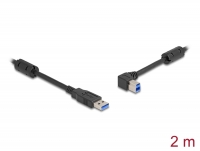 Delock USB 5 Gbps Cable Type-A male to Type-B male 90° left angled 2 m