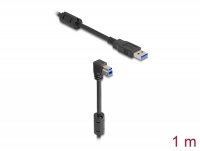 Delock USB 5 Gbps Cable Type-A male to Type-B male 90° downwards angled 1 m