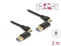 Delock USB Type-C™ 5 Gbps Data Link Cable + KM Switch 2 m