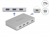 Delock 7 Port USB Hub with 4 x USB Type-C™ female and 3 x USB Type-A female with PD 82 W