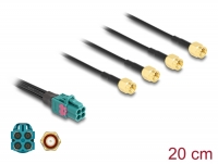 Delock Cable Mini FAKRA Z jack quad to 4 x SMA plug