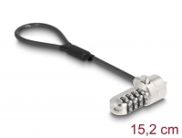 Navilock Laptop Security Cable with Digit Combination Lock 15.2 cm for Kensington Slot 3 x 7 mm