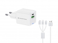 CONCEPTRONIC Ladegerät 2Port 33W,1xUSB-C,1xUSB-A +3-in-1 sw