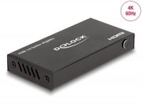 Delock HDMI Splitter 1 x HDMI in to 2 x HDMI out 4K 60 Hz with downscaler