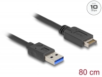 Delock USB 10 Gbps Cable USB Type-E Key A 20 pin male to USB Type-A male 80 cm