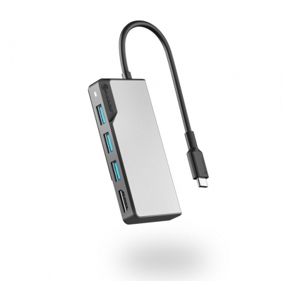 Alogic USB-C HUB 5 in 1 HDMI & USB space grau