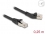 Delock RJ45 Network Cable Cat.6A S/FTP plug 45° left angled to plug straight 0.25 m black