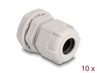 Delock Cable Gland M20 10 pieces grey