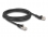 Delock RJ45 Network Cable Cat.8.1 S/FTP plug 45° left angled to plug straight up to 40 Gbps 2 m black