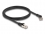 Delock RJ45 Network Cable Cat.8.1 S/FTP plug 45° right angled to plug straight up to 40 Gbps 1 m black