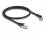 Delock RJ45 Network Cable Cat.8.1 S/FTP plug 45° right angled to plug straight up to 40 Gbps 0.5 m black