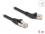 Delock RJ45 Network Cable Cat.6A S/FTP plug 45° left angled to plug straight 5 m black