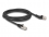 Delock RJ45 Network Cable Cat.6A S/FTP plug 45° left angled to plug straight 2 m black