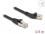 Delock RJ45 Network Cable Cat.6A S/FTP plug 45° left angled to plug straight 0.5 m black