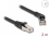 Delock RJ45 Network Cable Cat.6A S/FTP plug 45° right angled to plug straight 2 m black