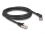 Delock RJ45 Network Cable Cat.6A S/FTP plug 45° right angled to plug straight 2 m black