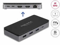 Delock USB Type-C™ Docking Station 4K - Dual HDMI MST / USB / Gibabit LAN / PD 3.0 85 W