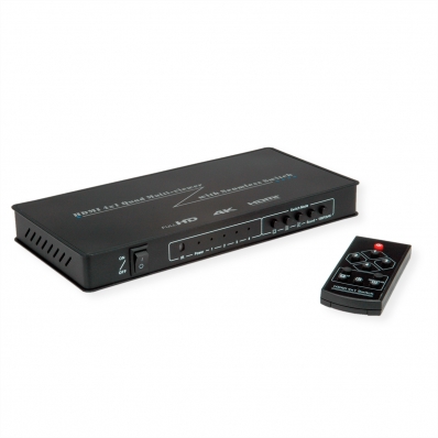 ROLINE HDMI 4x1 QUAD Multi-Viewer, with Seamless Switch