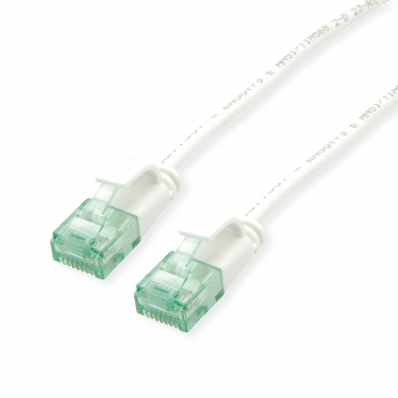 ROLINE RM UTP Data Center Patch Cord Cat.6A (Class EA), Slim, white, 1 m